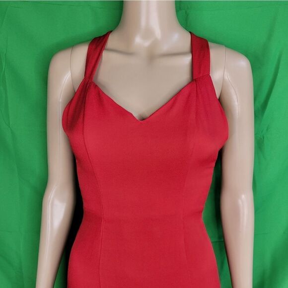 Jessica McClintock Gunne‎ Sax red trumpet silhouette  party/prom dress. - Picture 7 of 13